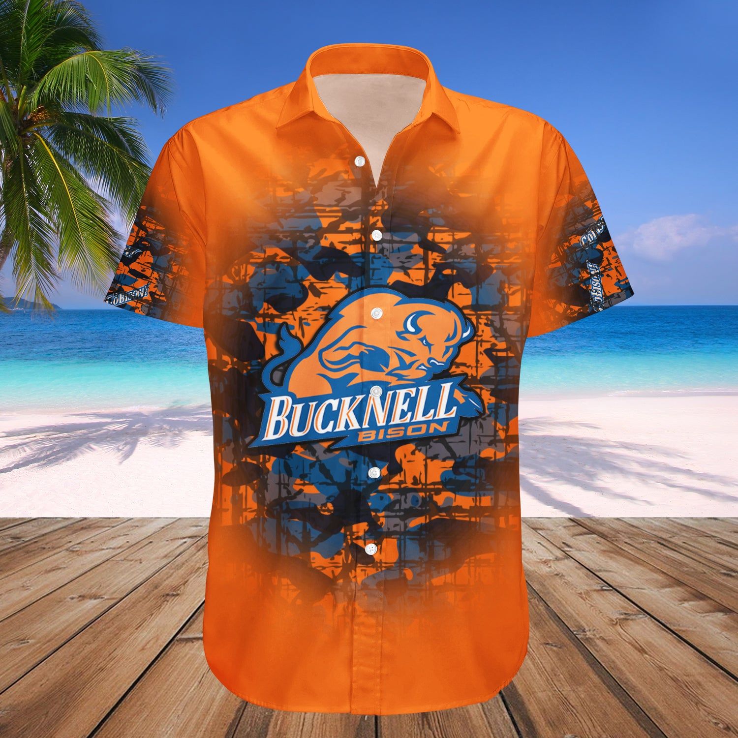 Bucknell Bison Hawaii Shirt Camouflage Vintage – NCAA