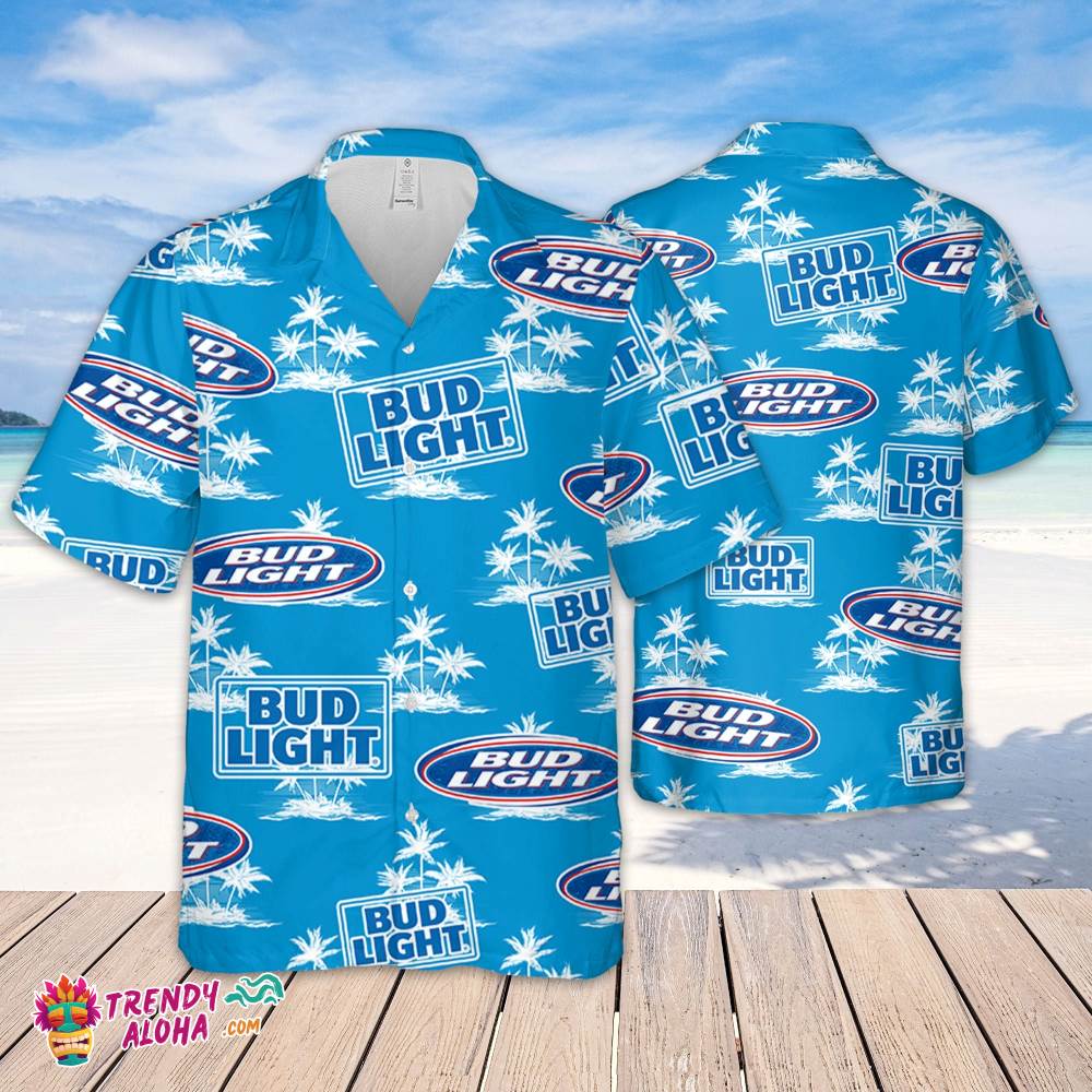 Bud Light Hawaiian Coconut Island Pattern Hawaiian Beer Lover Shirt, Classic Flowers Beer Aloha Shirt Bud Light Hawaiian Coconut Island Pattern Hawaiian Beer Lover Shirt, Classic Flowers Beer Aloha Shirt