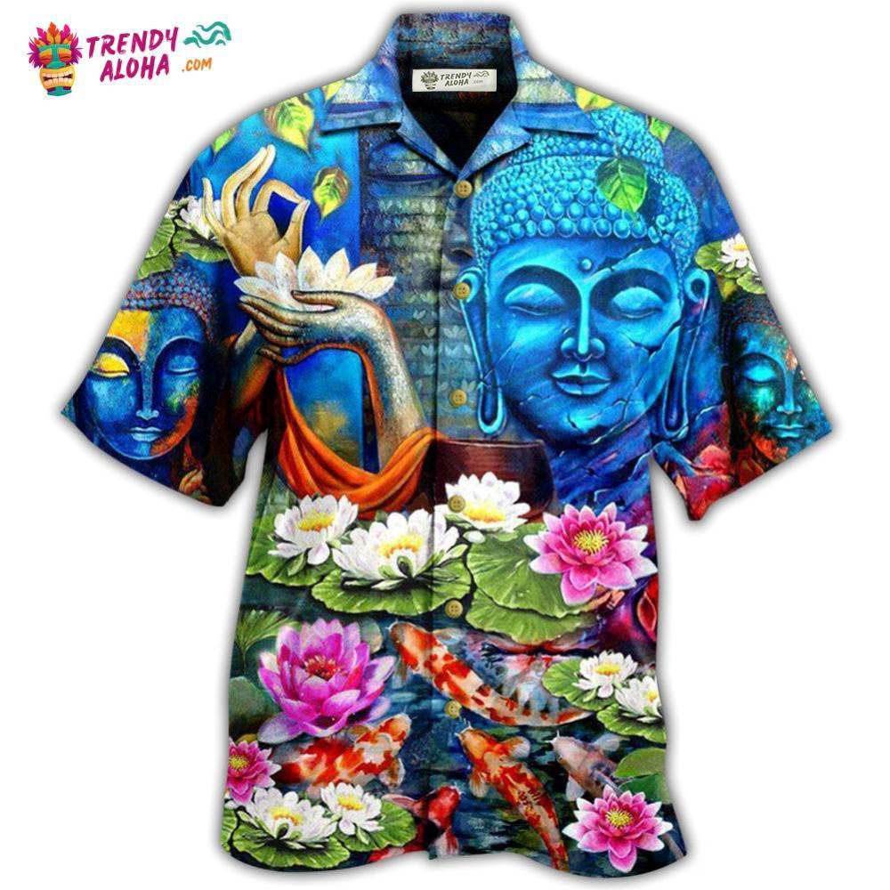 Buddha What You Think You Become With Flowers Hawaiian Shirt – Trendy Aloha