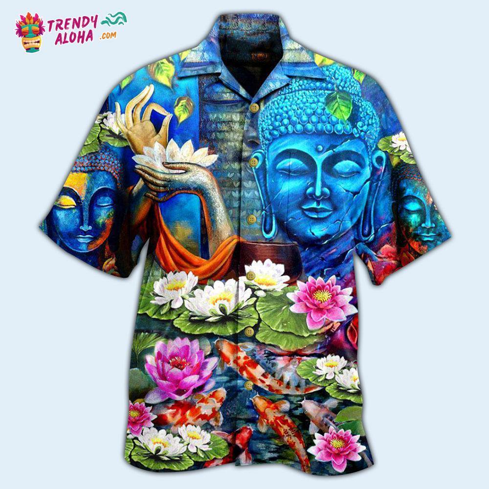 Buddha What You Think You Become With Flowers Hawaiian Shirt – Trendy Aloha