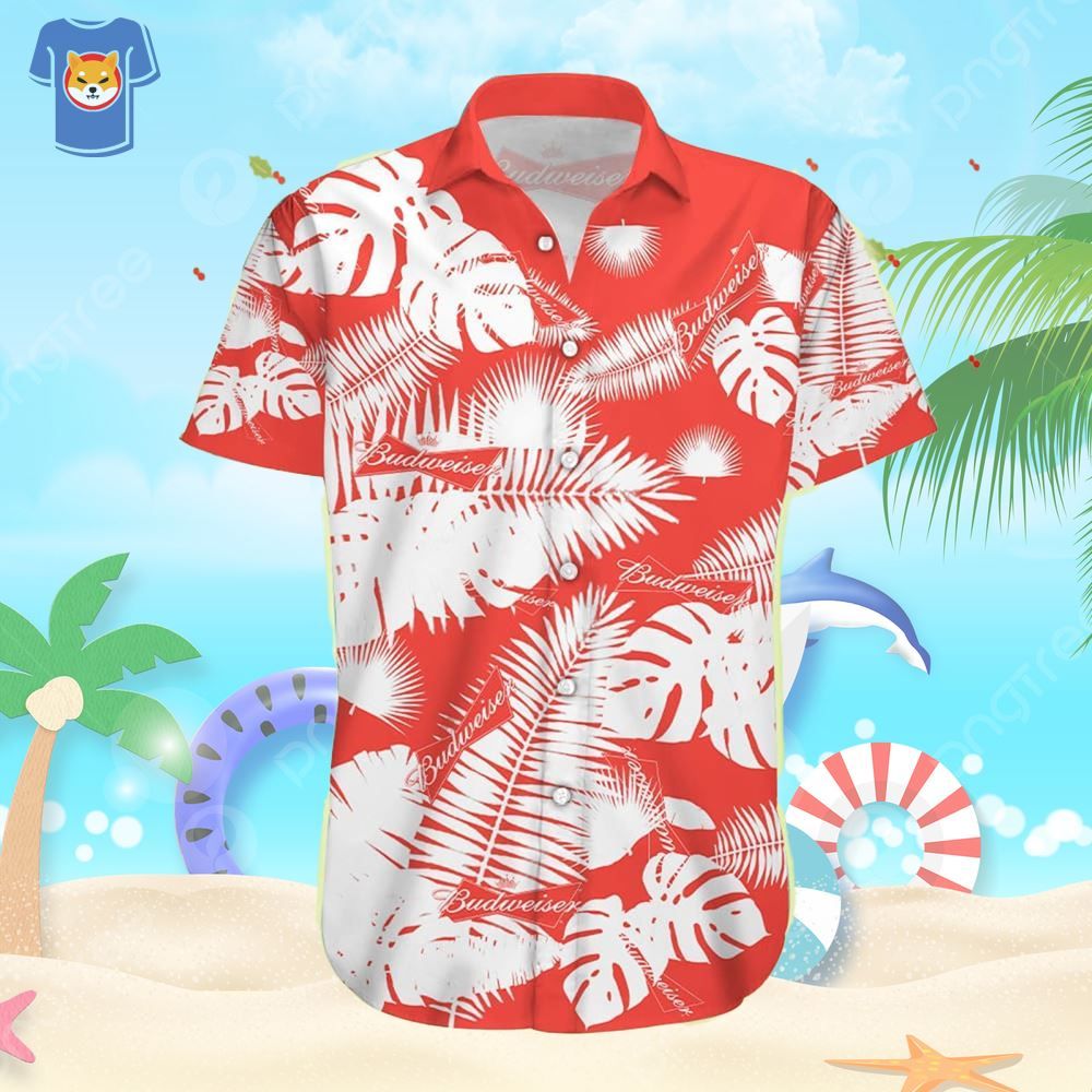 Budweiser Beach Shirt Men And Women Gift Hawaiian Shirt
