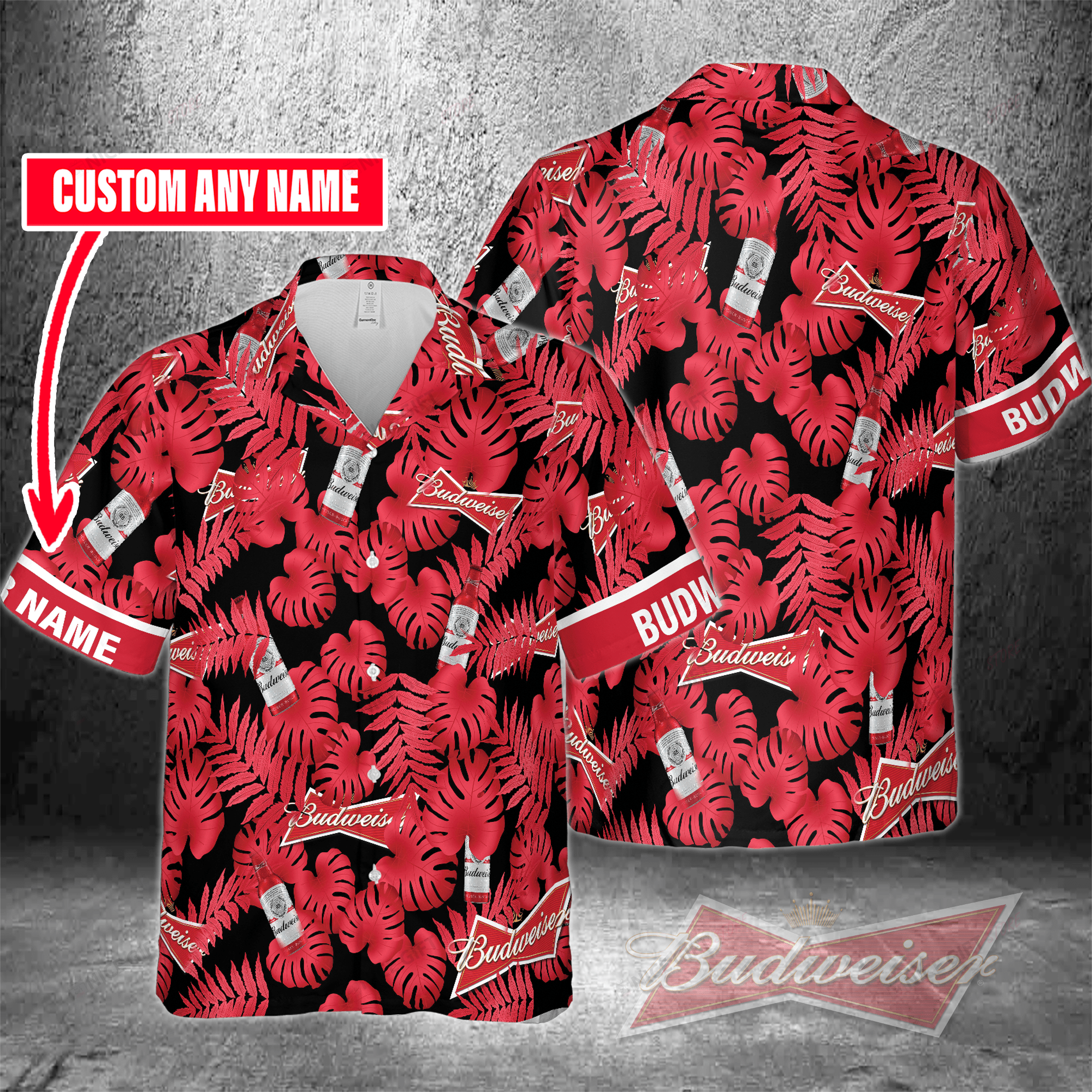 Budweiser Unique Identity Vibrant Hawaiian Shirt