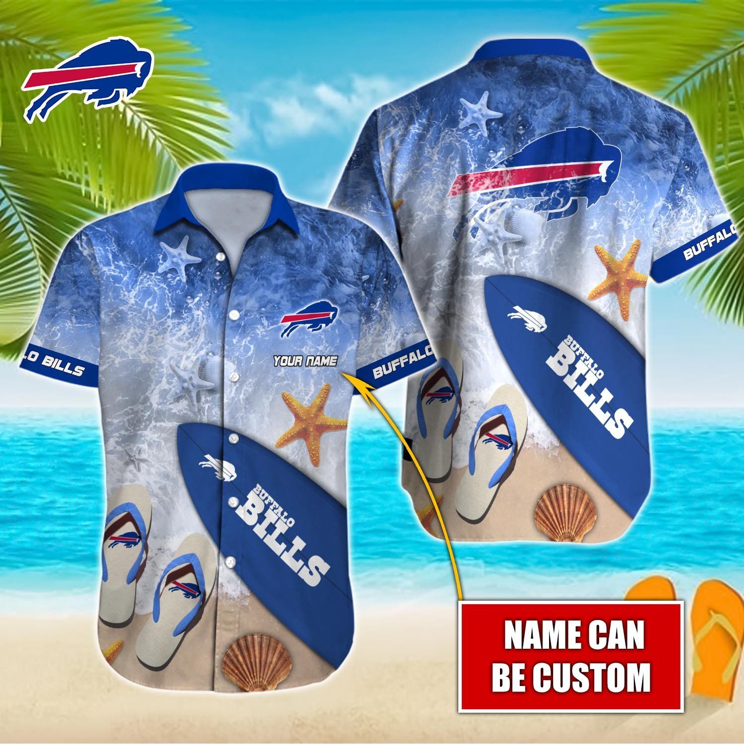 Buffalo Bills Custom Name Hawaiian Shirt