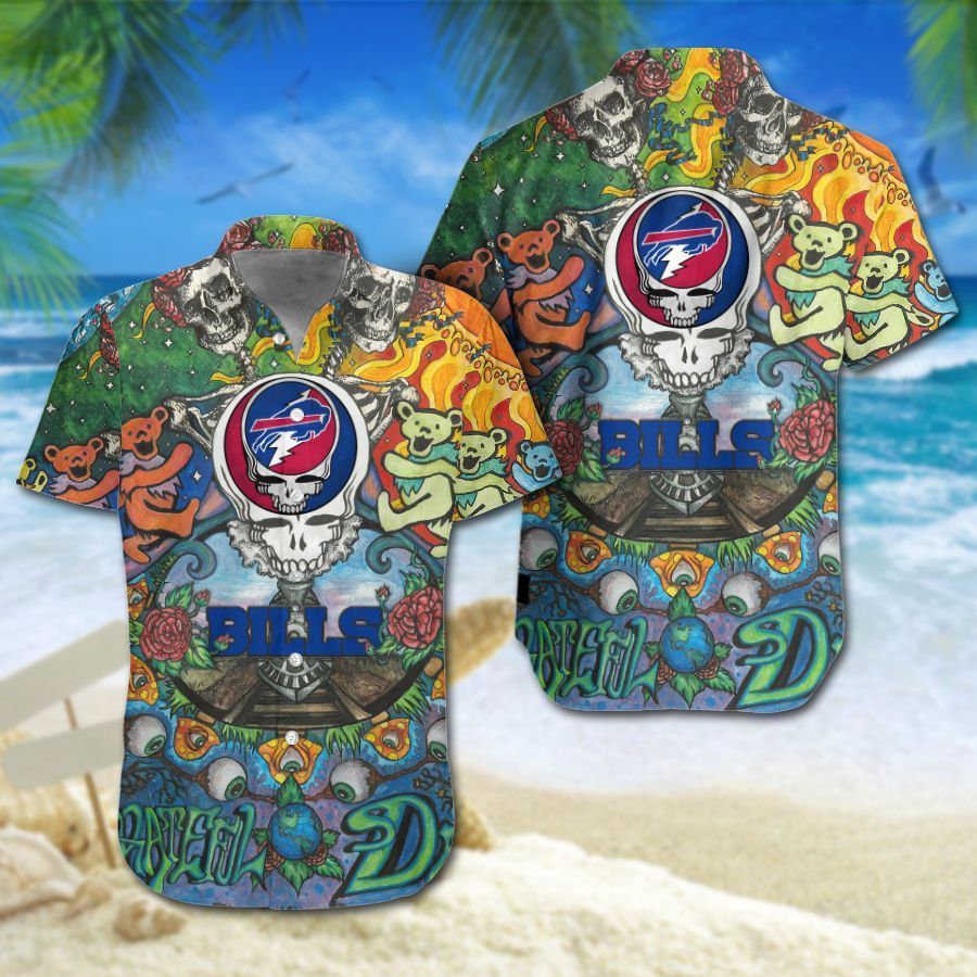 Buffalo Bills Grateful Dead Hawaiian Shirt and Short