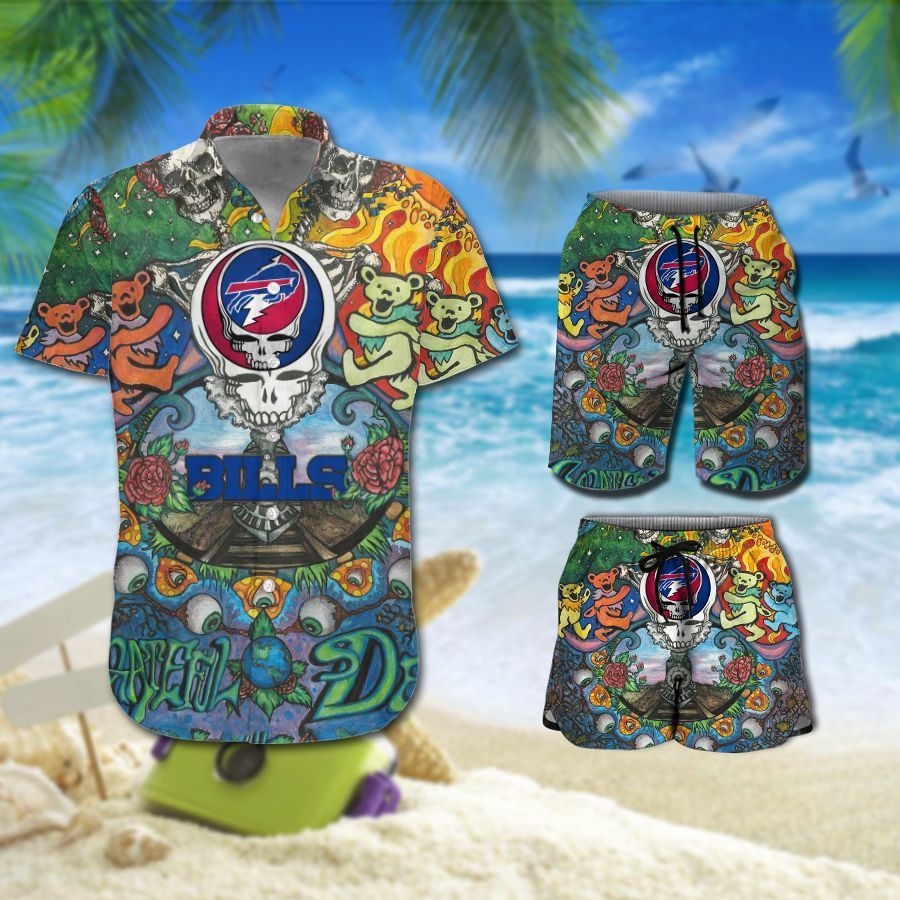 Buffalo Bills Grateful Dead Hawaiian Shirt and Short