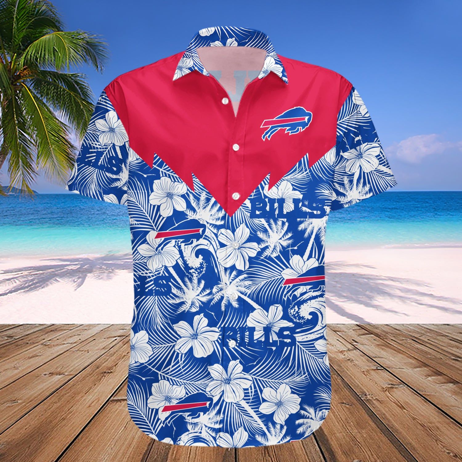 Buffalo Bills Hawaii Shirt Tropical Seamless- NFL