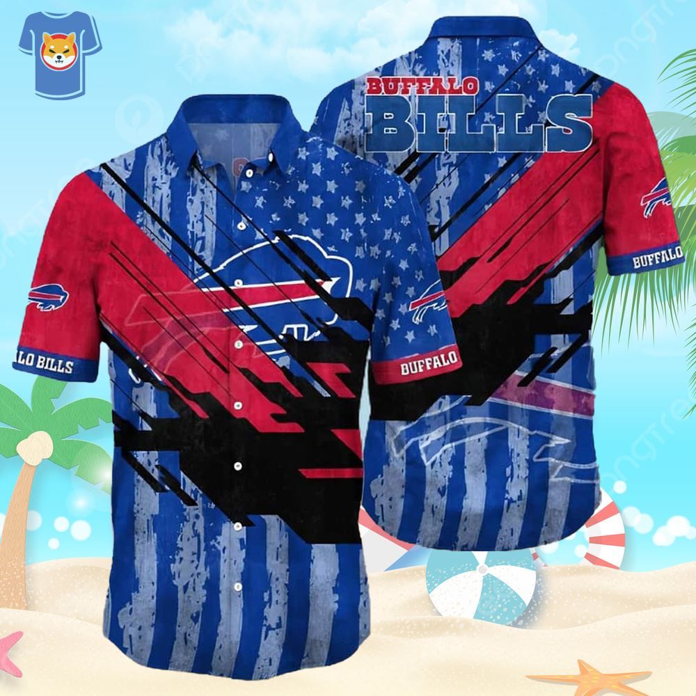 Buffalo Bills Hawaiian Shirt American Flag Summer Gift For Friend