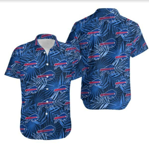 Buffalo Bills Hawaiian Shirt Buffalo Bills Palm Leaves Blue Hawaii Shirt Buffalo Bills Aloha Shirt