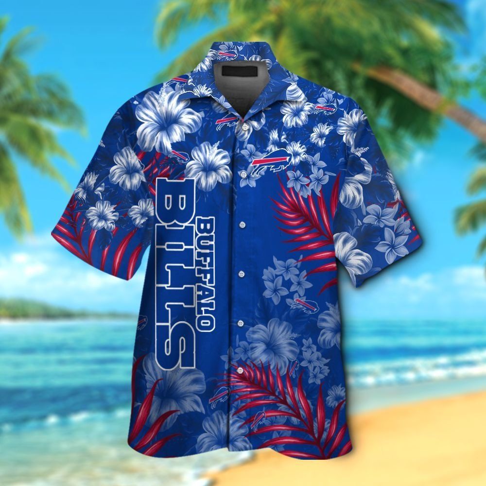 Buffalo Bills Short Sleeve Button Up Tropical Hawaiian Shirt Elegant