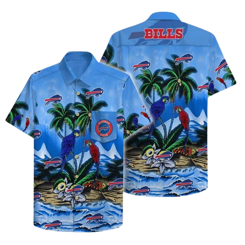 Buffalo Bills Trendy Hawaiian Shirt Buffalo Bills Carrot Blue Hawaii Shirt Buffalo Bills Aloha Shirt