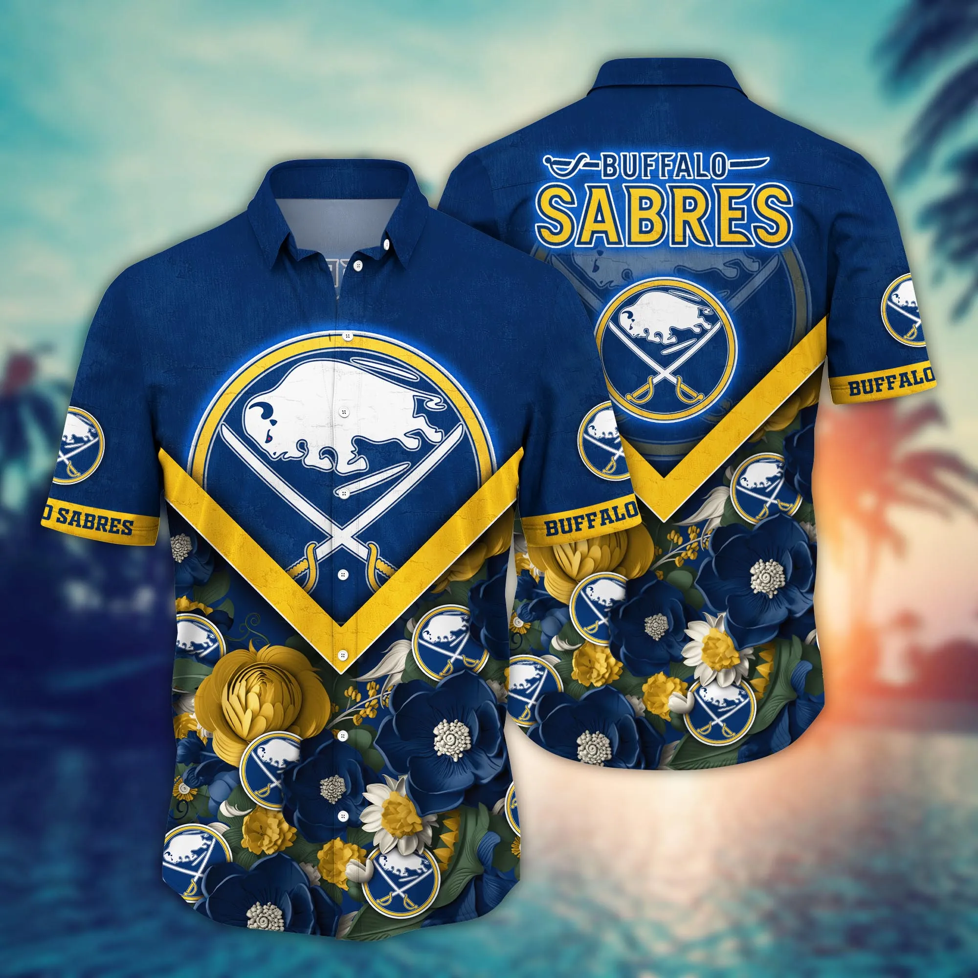 Buffalo Sabres NHL Hawaiian Shirt Custom Midsummer Aloha Shirt Buffalo Sabres NHL Hawaiian Shirt Custom Midsummer Aloha Shirt
