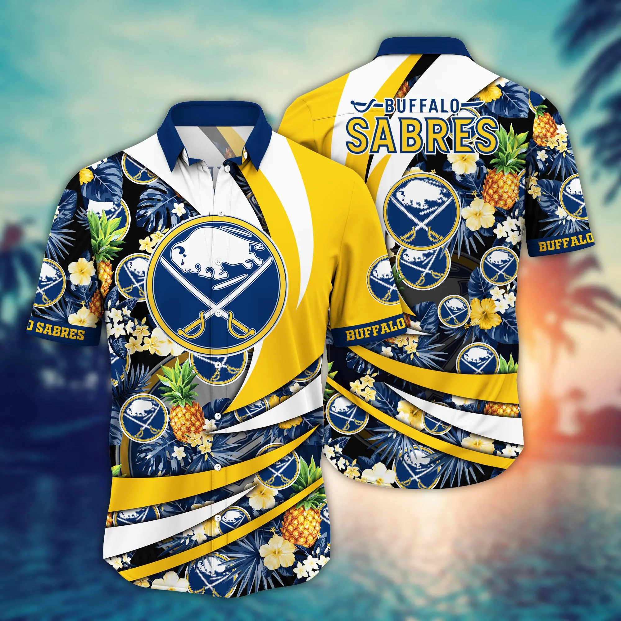 Buffalo Sabres NHL Hawaiian Shirt Hot Sands Aloha Shirt