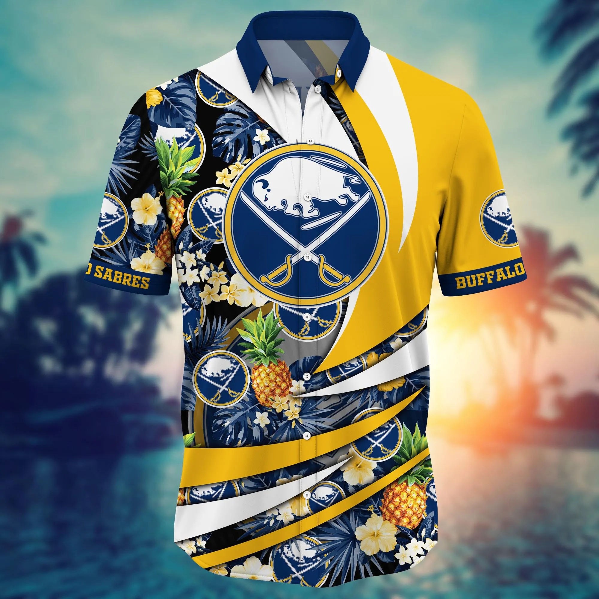 Buffalo Sabres NHL Hawaiian Shirt Hot Sands Aloha Shirt