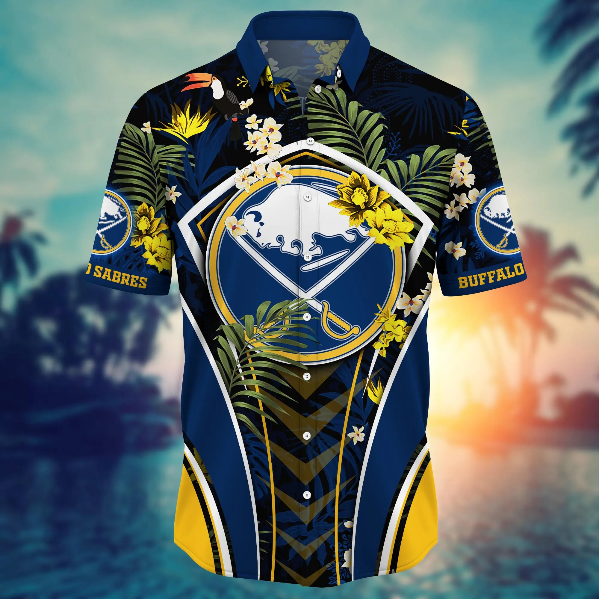 Buffalo Sabres NHL Hawaiian Shirt Tan Lines Aloha Shirt