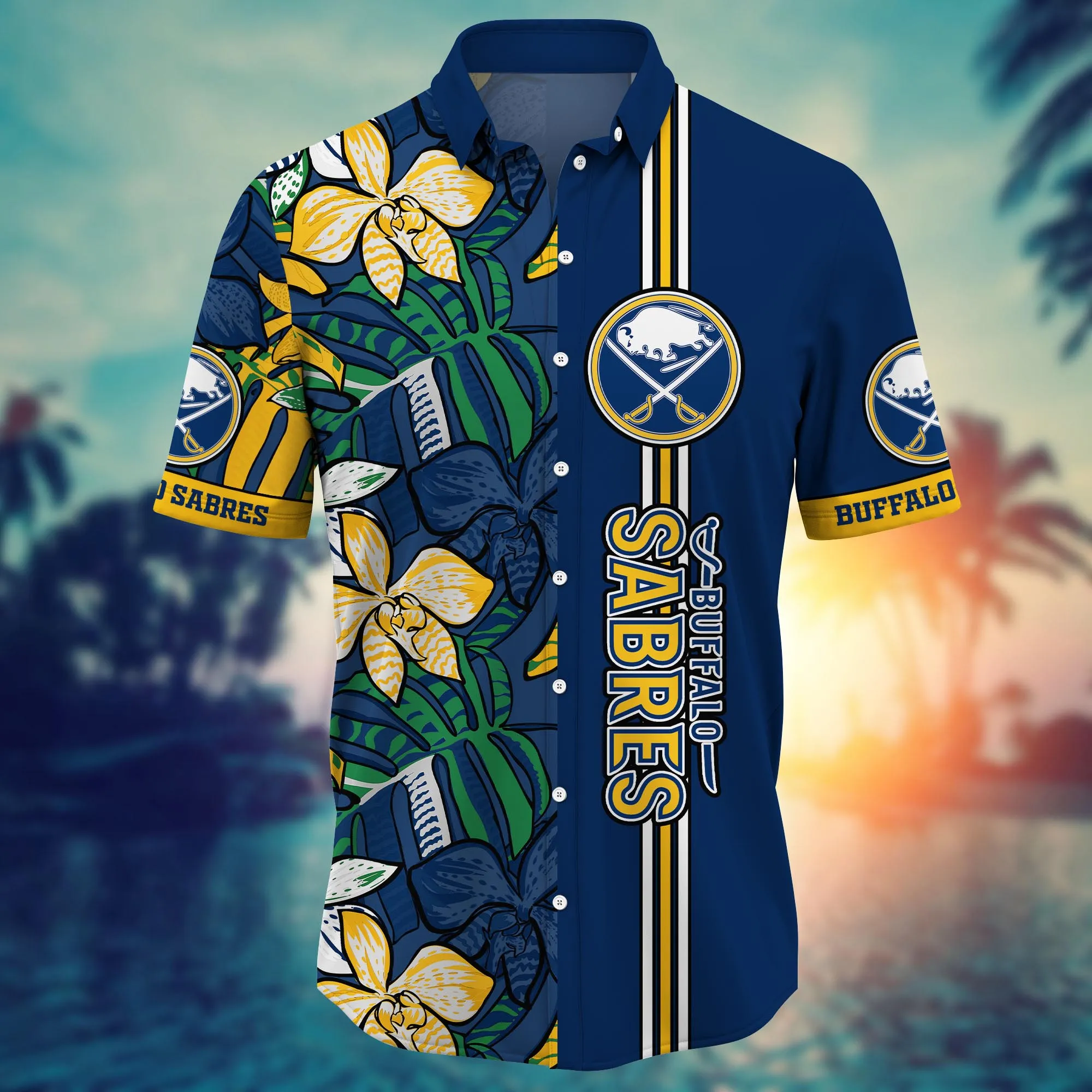 Buffalo Sabres NHL Hawaiian Shirt Tanning Aloha Shirt