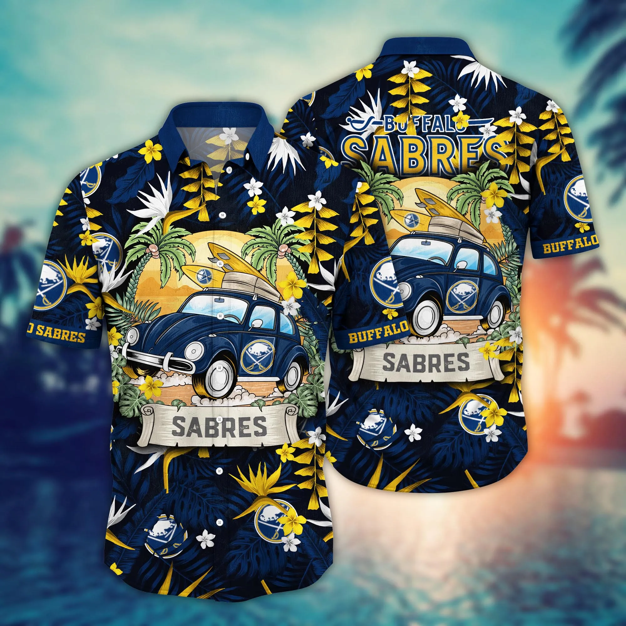Buffalo Sabres NHL Hawaiian Shirt Vacationtime Aloha Shirt Buffalo Sabres NHL Hawaiian Shirt Vacationtime Aloha Shirt