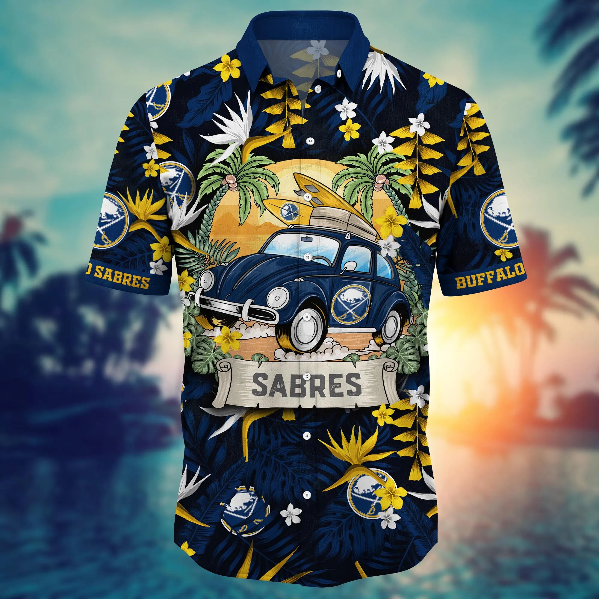 Buffalo Sabres NHL Hawaiian Shirt Vacationtime Aloha Shirt