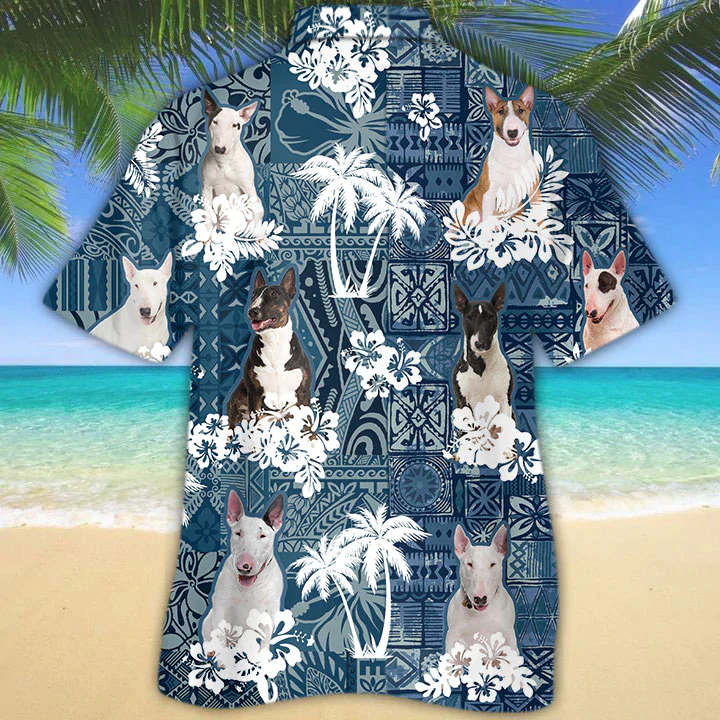 Bull Terrier Trendy Hawaiian Shirt, Trendy Hawaiian Shirt For Men, Women, Gift For Dog Lovers