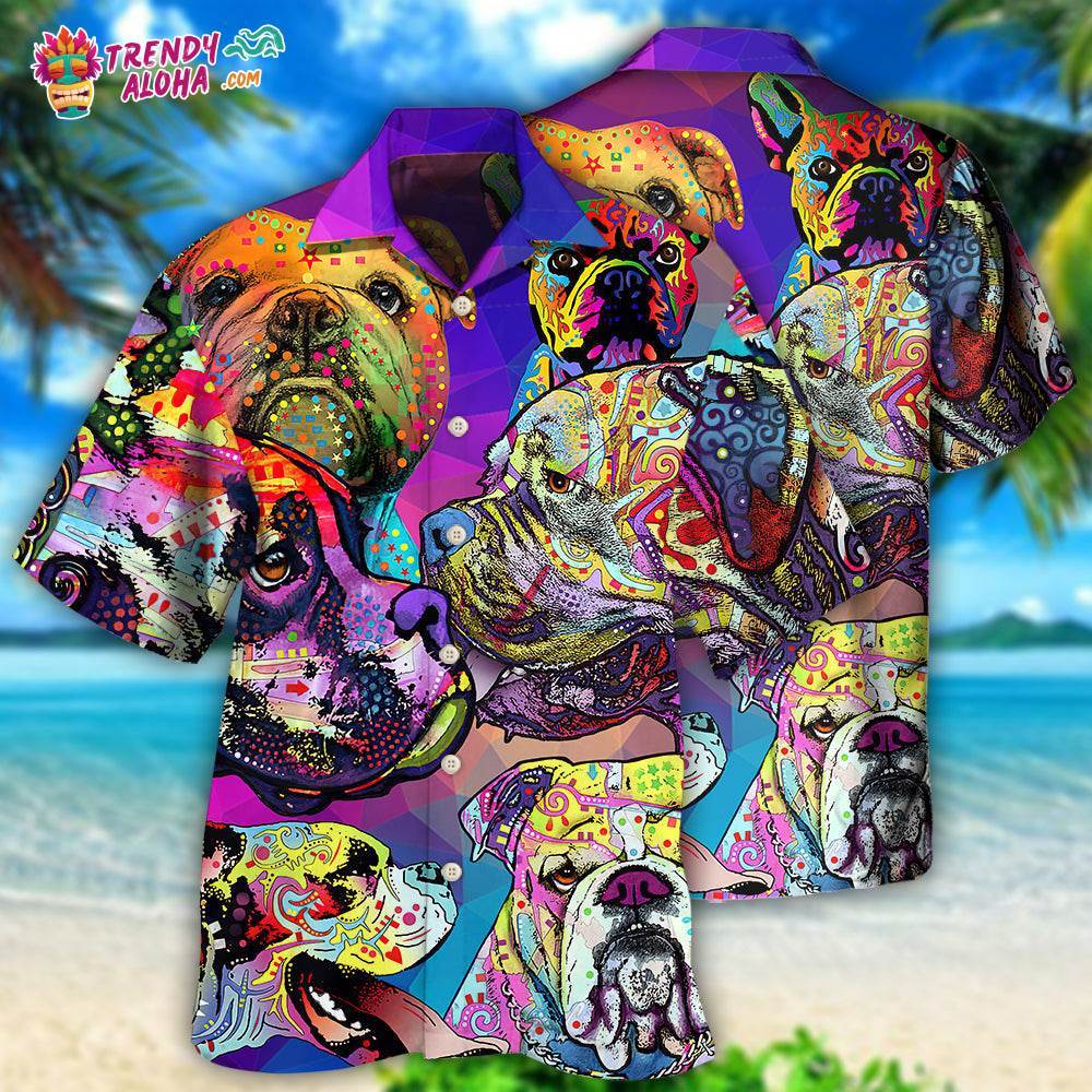 Bulldog All I Need Is Cool Bulldog Hawaiian Shirt – Trendy Aloha