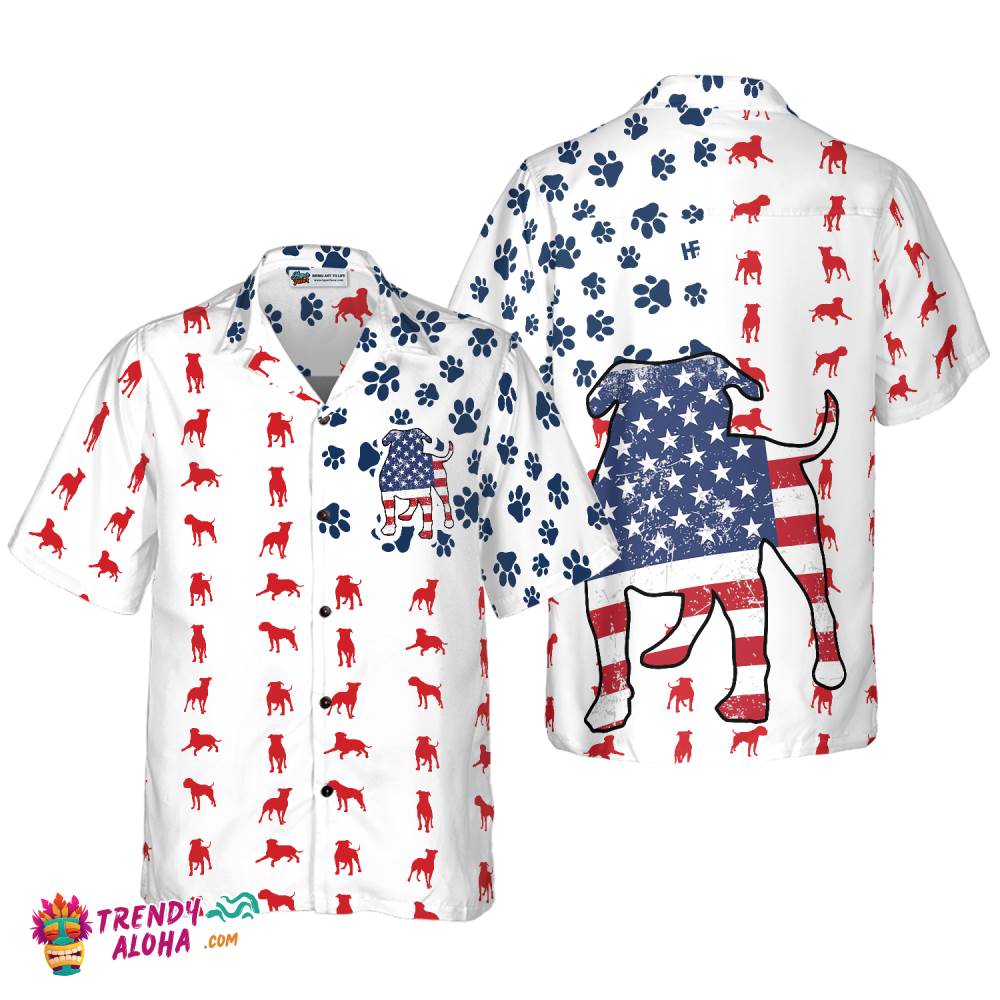 Bulldogs American Flag Hawaiian Shirt