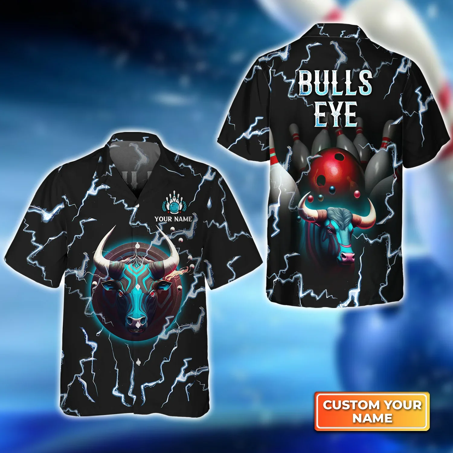 Bulls Eye Red Bowling Ball Team Trendy Hawaiian Shirt, Bowling Trendy Hawaiian Shirt For Men, Women, Bowling Team