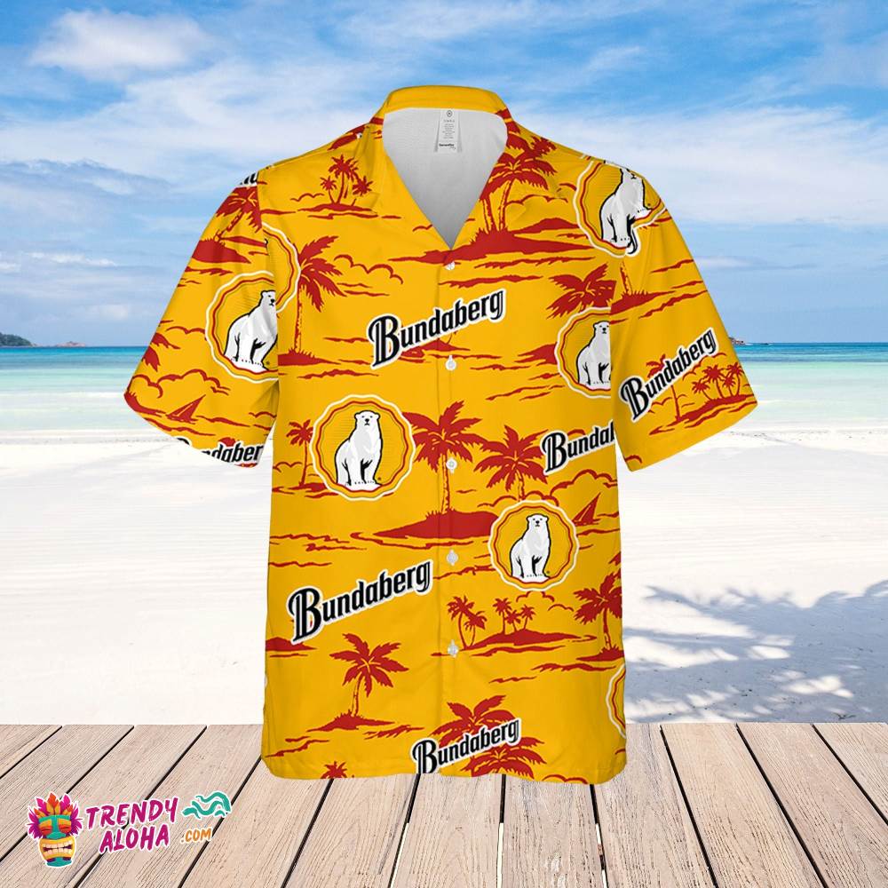 Bundaberg Hawaiian Beach Pattern Shirt, Hawaii Beer Shirt, Bundaberg Hawaiian Summer Shirt, Bundaberg Aloha Shirt