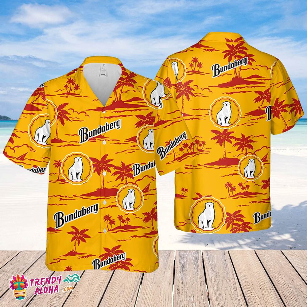 Bundaberg Hawaiian Beach Pattern Shirt, Hawaii Beer Shirt, Bundaberg Hawaiian Summer Shirt, Bundaberg Aloha Shirt