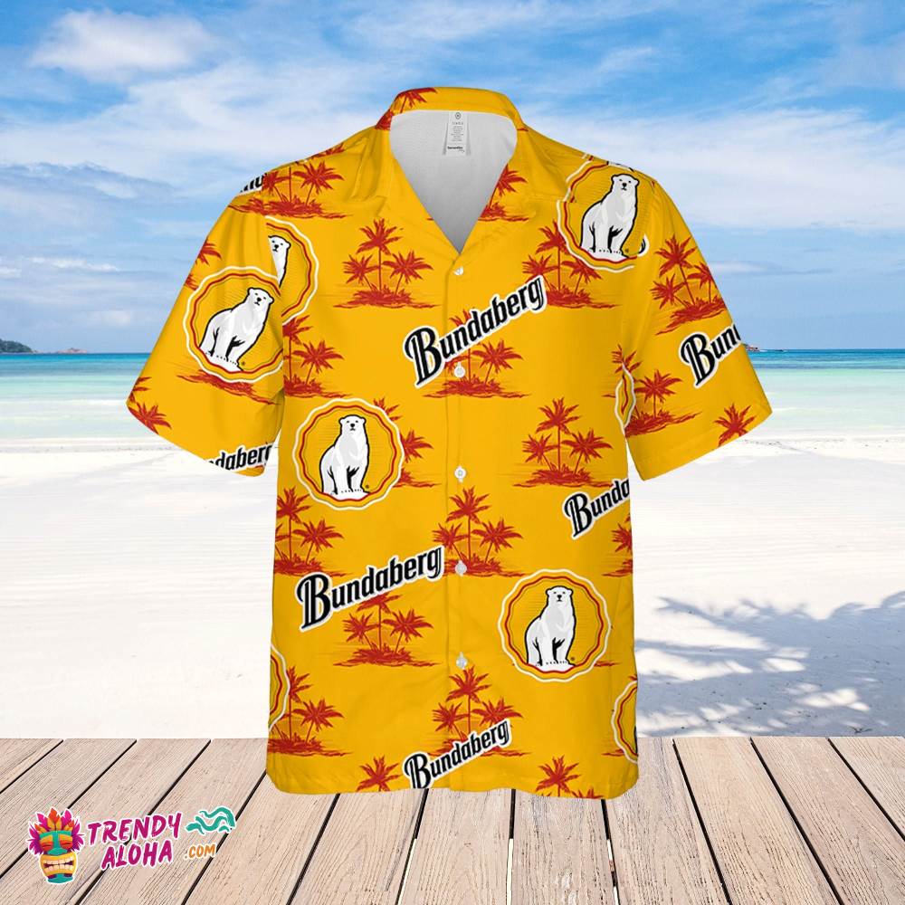 Bundaberg Hawaiian Coconut Island Pattern Hawaiian Beer Lover Shirt, Classic Flowers Beer Aloha Shirt
