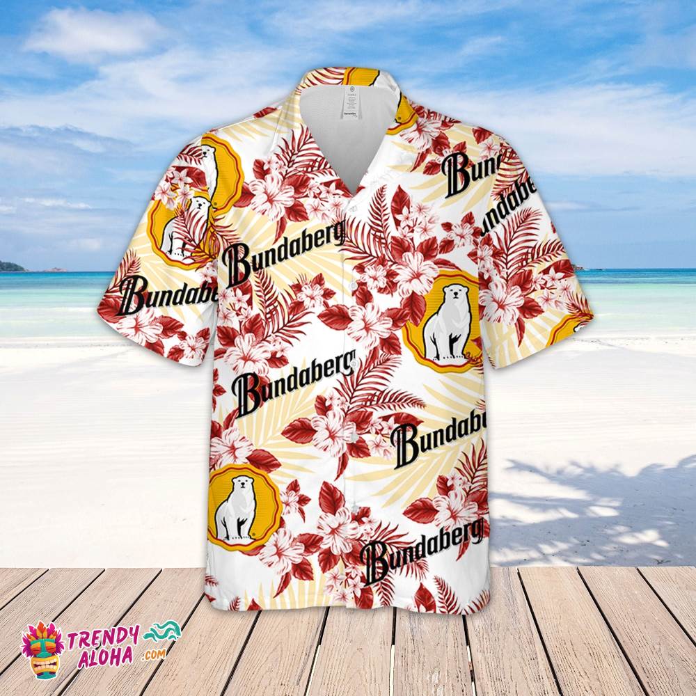 Bundaberg Hawaiian Flowers Pattern Shirt, Hawaiian Beer Lover Shirt, Classic Flowers Beer Aloha Shirt