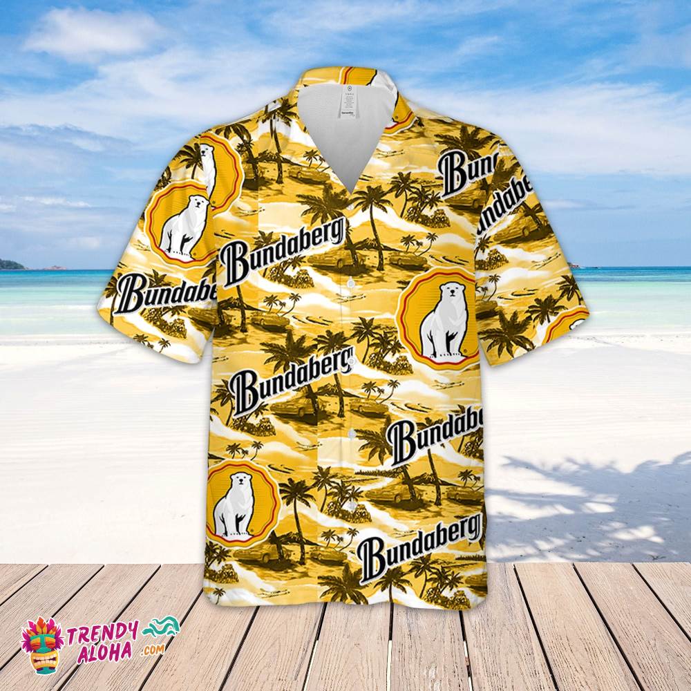 Bundaberg Hawaiian Sea Island Pattern Hawaiian Shirt, Summer Beer Hawaiian Shirt