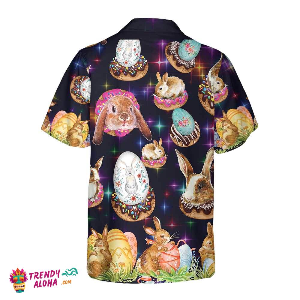 Bunnies In Galaxy Hawaiian Shirt, Easter Bunny Shirt, Funny Easter Shirt & Easter Gift Ideas