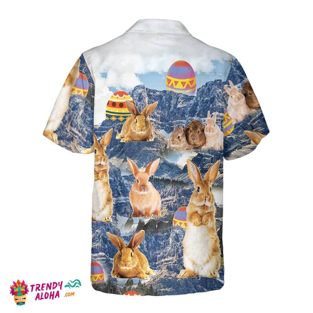 Bunny And Easter Egg Hawaiian Shirt, Easter Egg Hunt Shirt, Easter Bunny Hawaiian Shirt