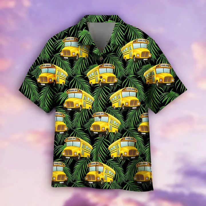 Bus Driver 3D Trendy Hawaiian Shirt, Bus Driver Hawaii Shirt, Gift For Driver
