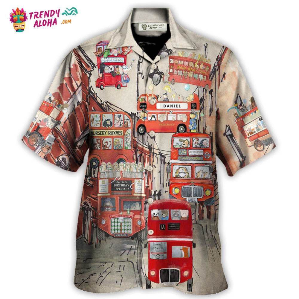 Bus Driver Big Red Party Bus Hawaiian Shirt – Trendy Aloha
