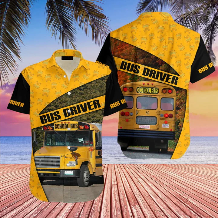 Bus Driver Hawaii Shirt, Bus Driver Trendy Hawaiian Shirt For Men, Gifts For Driver