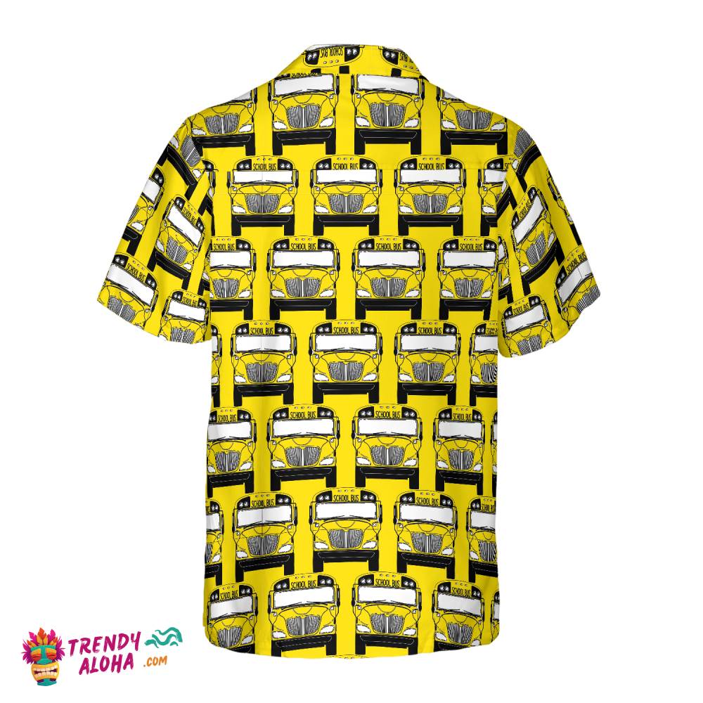 Bus Driver School Bus Pattern Hawaiian Shirt