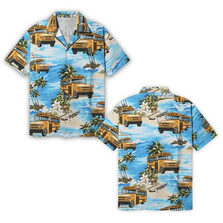 Bus Driver Trendy Hawaiian Shirt For Men, Summer Bus Driver Lover Gifts