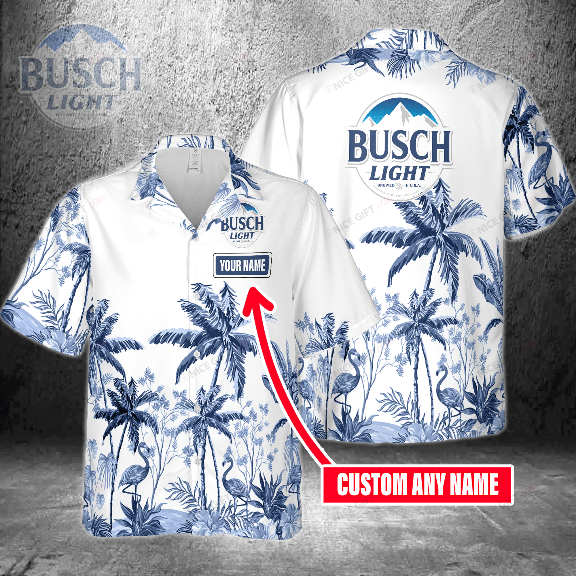 Busch Light Custom Hawaiian Shirt with Personalized Name