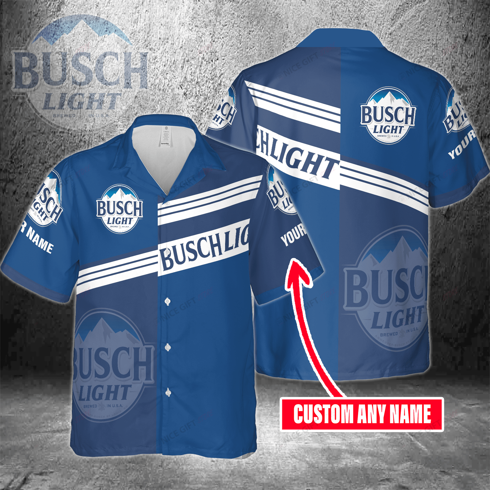 Busch Light Customized Hawaiian Shirt With Name