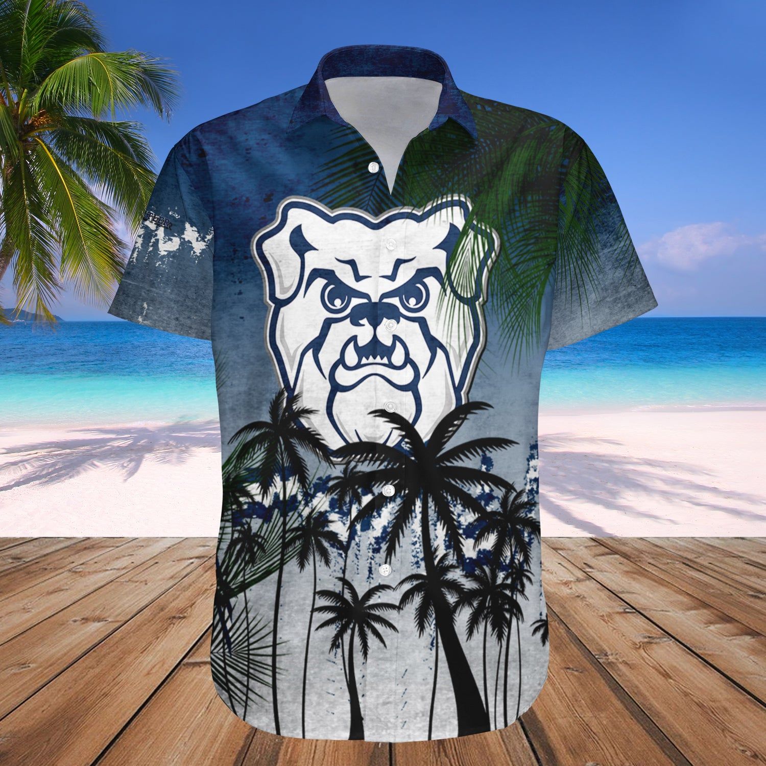 Butler Bulldogs Hawaii Shirt Coconut Tree Tropical Grunge – NCAA