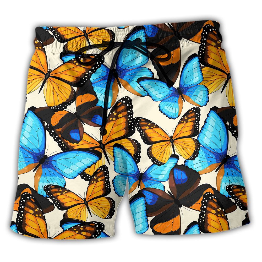 Butterfly Abstract Colorful Vintage Trendy Aloha Hawaiian Beach Shorts Butterfly Abstract Colorful Vintage Trendy Aloha Hawaiian Beach Shorts