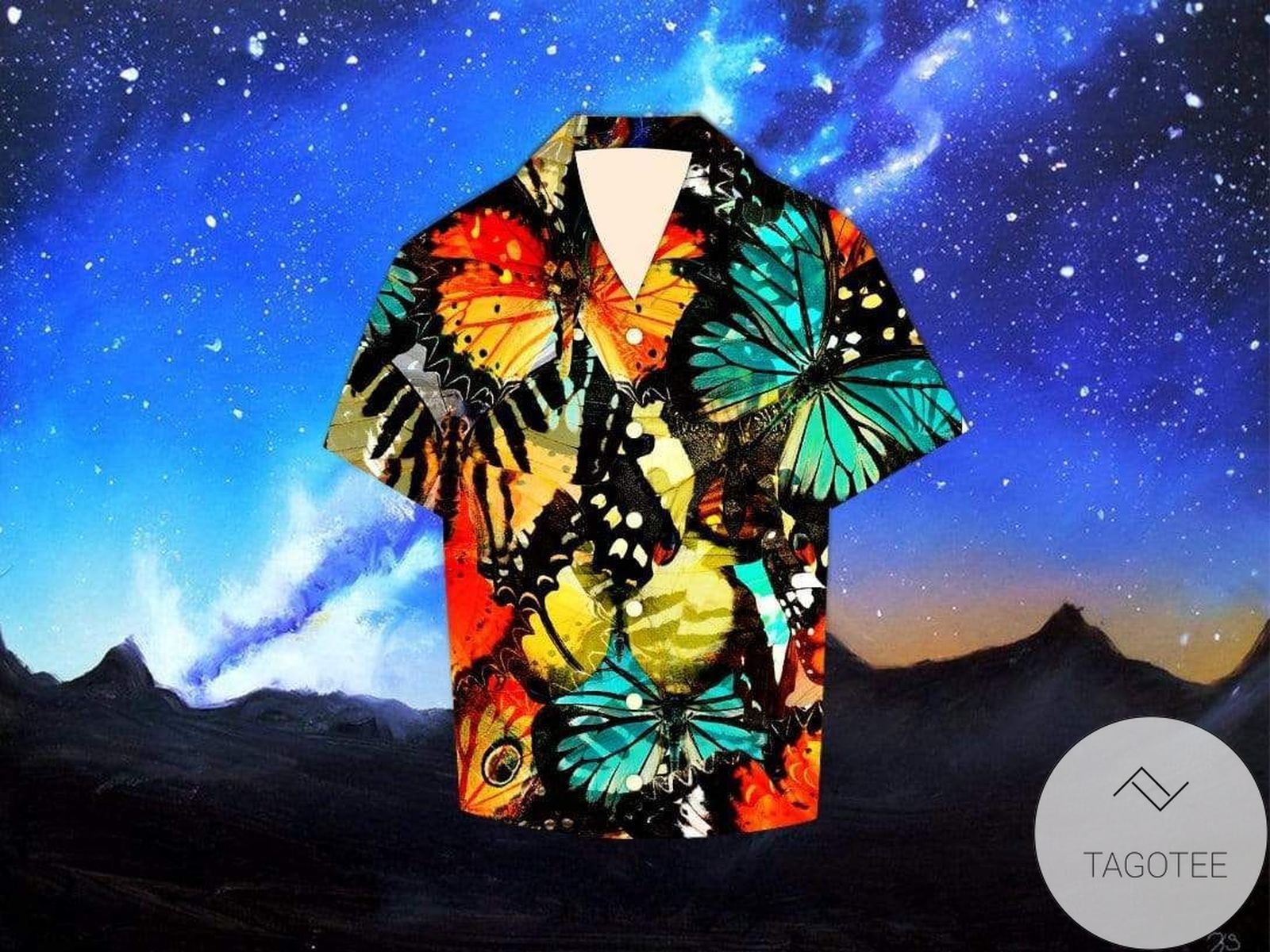 Butterfly Pattern Colorful Elegance Design Hawaiian Shirt Collection