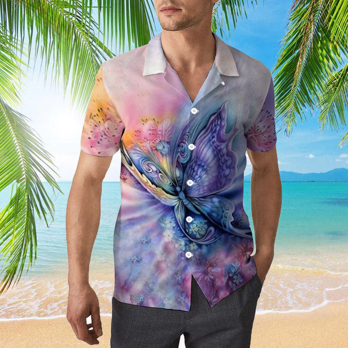 Butterfly Tribal Trendy Hawaiian Shirt