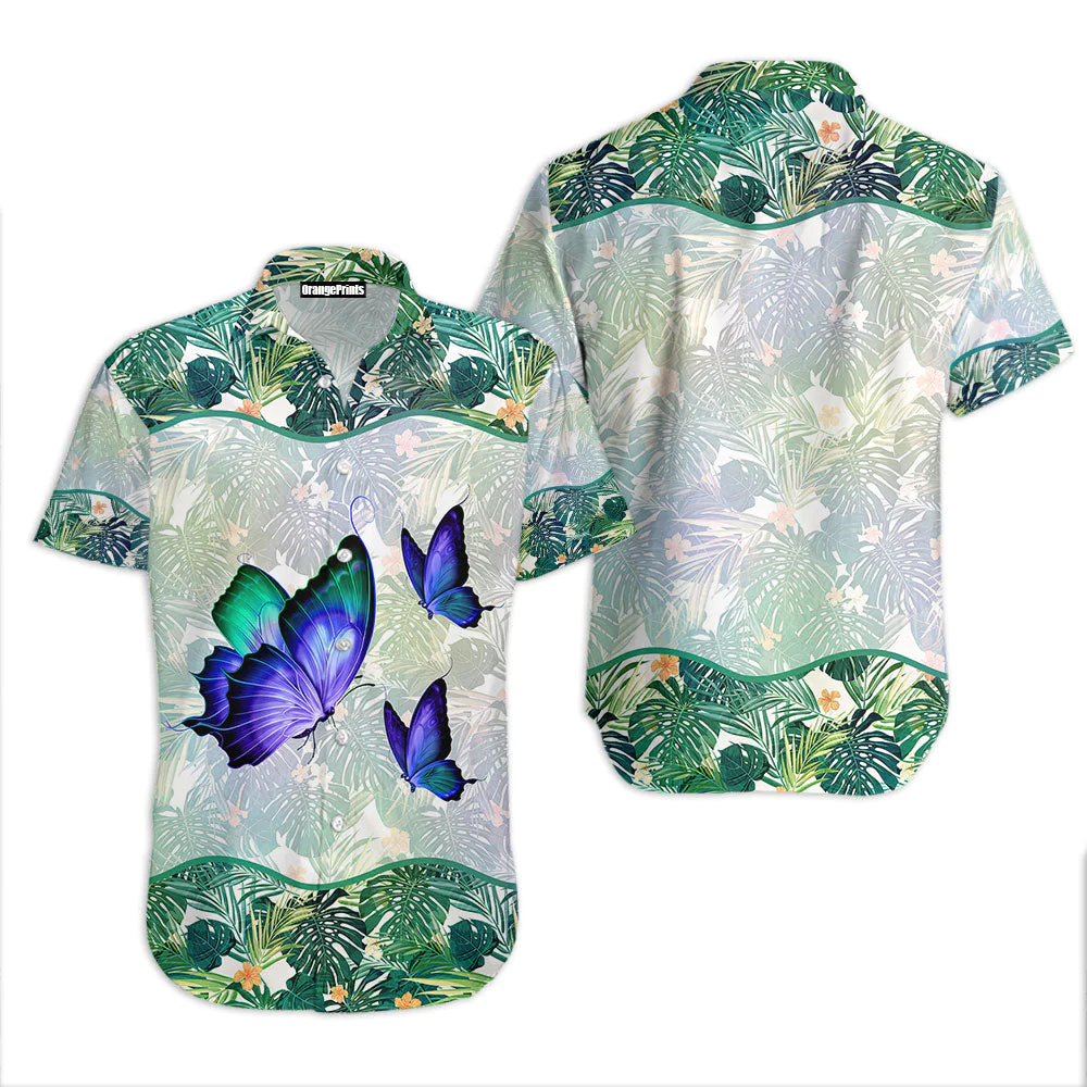 Butterfly Tropical Trendy Hawaiian Shirt