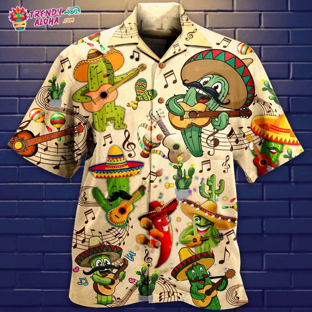 Cactus Love Music Very Much Hawaiian Shirt – Trendy Aloha