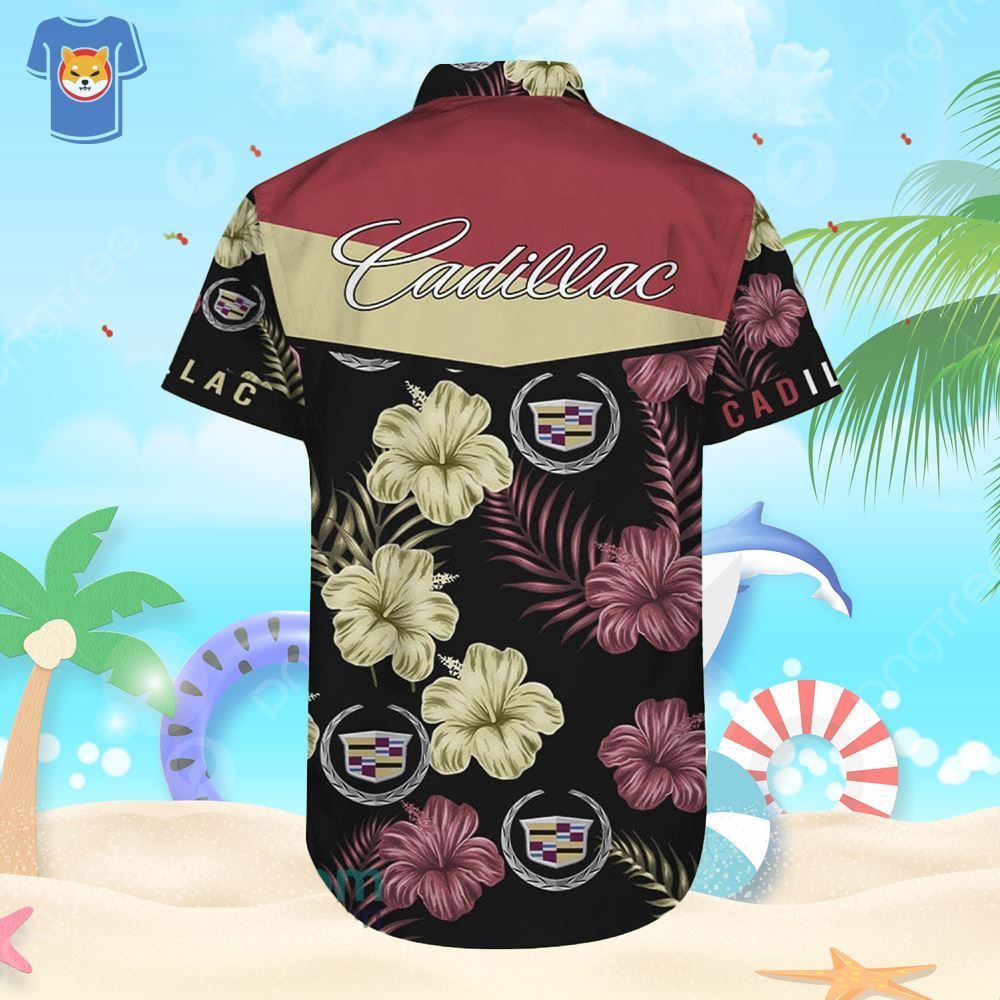 Cadillac Tropical Flower Hawaiian Shirt Best Summer Gift For Fans
