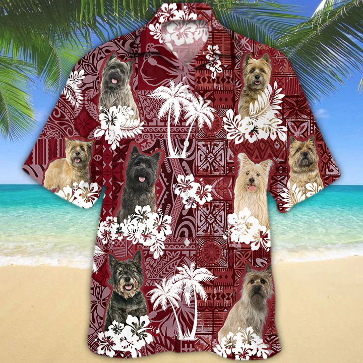 Cairn Terrier Red Trendy Hawaiian Shirt, Gift For Dog Lover Shirts, Animal Summer Shirts, Trendy Hawaiian Shirt Men Cairn Terrier Red Trendy Hawaiian Shirt, Gift For Dog Lover Shirts, Animal Summer Shirts, Trendy Hawaiian Shirt Men