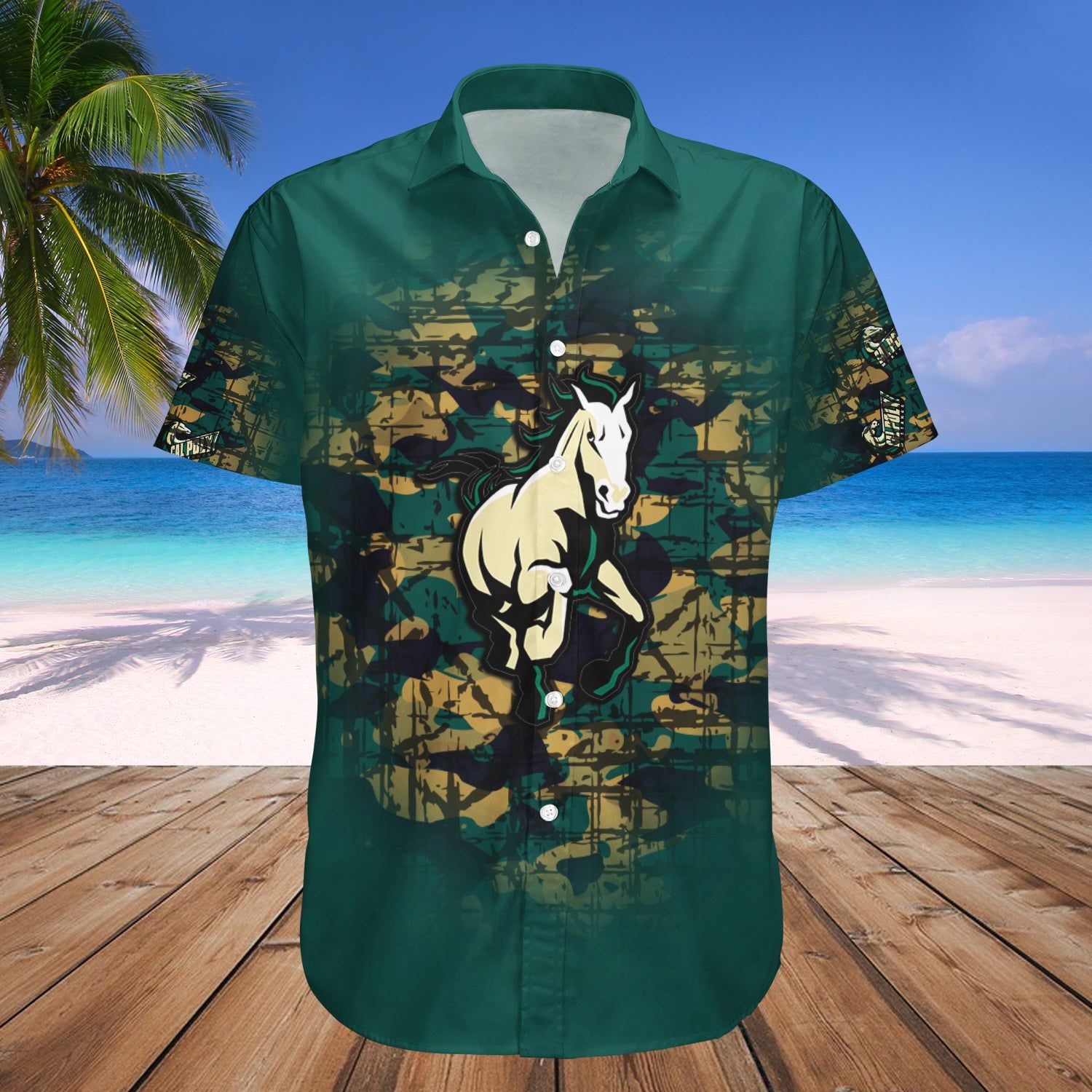 Cal Poly Mustangs Hawaii Shirt Camouflage Vintage – NCAA