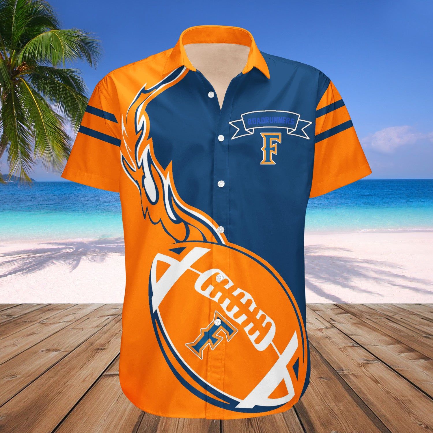 Cal State Bakersfield Roadrunners Hawaii Shirt Flame Ball – NCAA