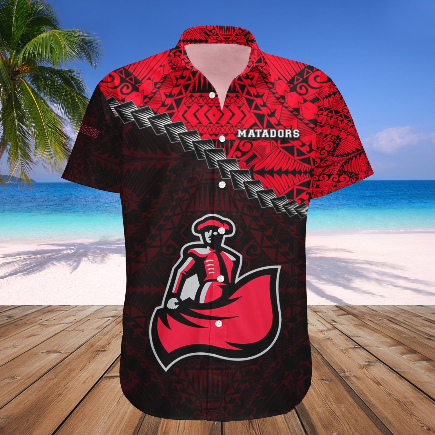 Cal State Northridge Matadors Hawaii Shirt Grunge Polynesian Tattoo – NCAA